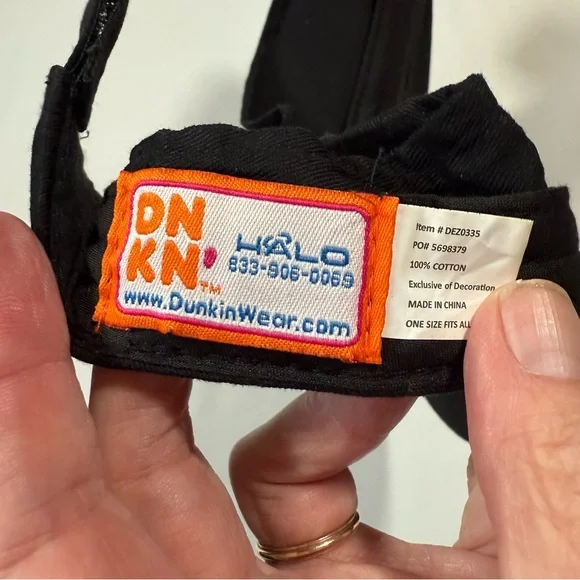DNKN Donuts Halo Black Visor with Vibrant Orange Logo - Picture 6 of 9